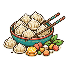 dumplings Vector illustration.