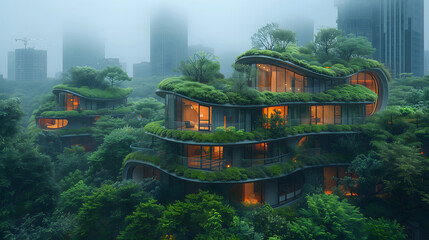 Obraz premium Nature and Technology in Harmony Wallpaper