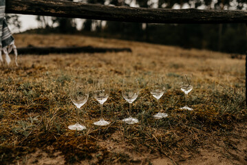 Gläser nebeneinander aufgestellt