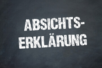 Absichtserklärung	
