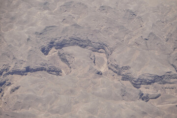 Aerial view of desert landscape in Northern Egypt