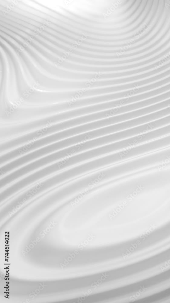 Poster loop 3d animation. abstract background of a white surface with moving lines, smooth curves. the reli