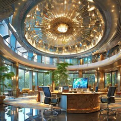 Obraz premium business office in a modern style