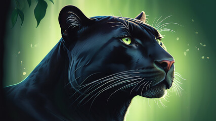 Portrait of a black panther