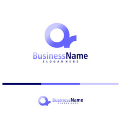 Letter Q logo design vector. Creative Initial Q logo concepts template