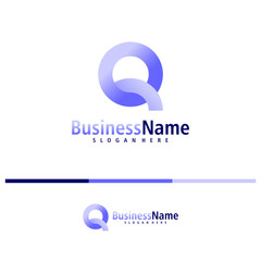 Fototapeta premium Letter Q logo design vector. Creative Initial Q logo concepts template
