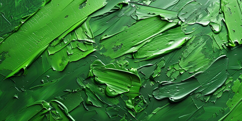 Green oil paint  Modern background template for documents reports and presentations Sci-Fi Futuristic 3d rendering Green paint brush strokes on a green background. - obrazy, fototapety, plakaty