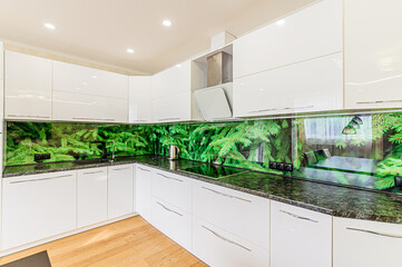 interior kitchen and dining room, refectory area, cooking equipment, table furniture, stove