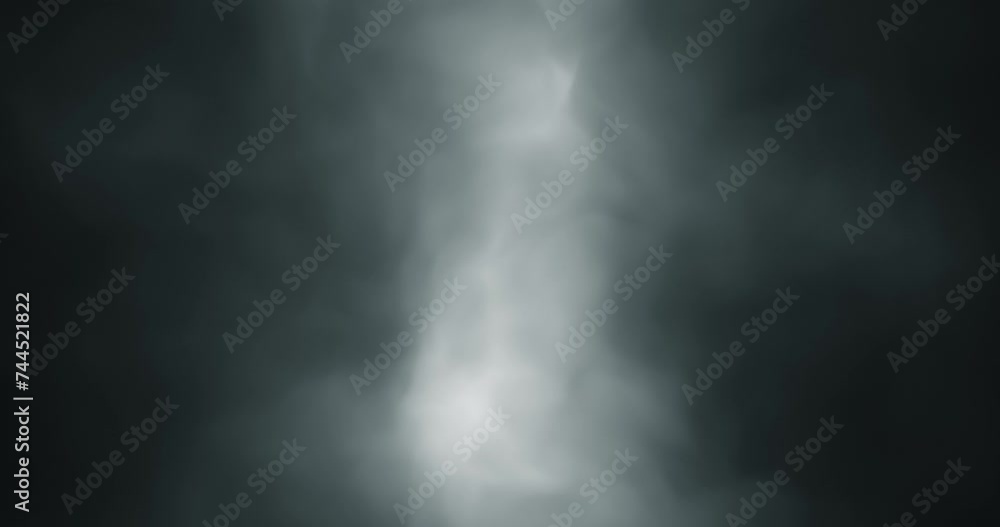 Poster dark cloud of smoke loop animation background.