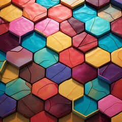 Hexagonal abstract background for material science research and scientific presentations