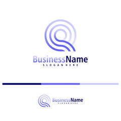 Letter Q logo design vector. Creative Initial Q logo concepts template