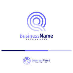Letter Q logo design vector. Creative Initial Q logo concepts template