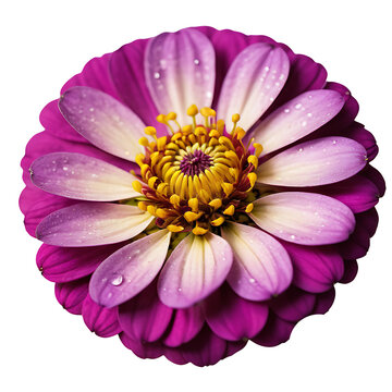 Zinnia image isolated on a transparent background PNG photo