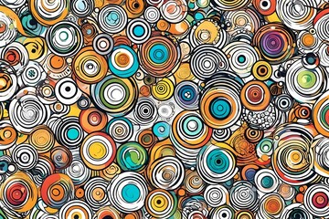 Vector abstract white background with multicolored rainbow circles