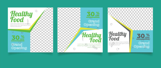 Bio food social media post template
