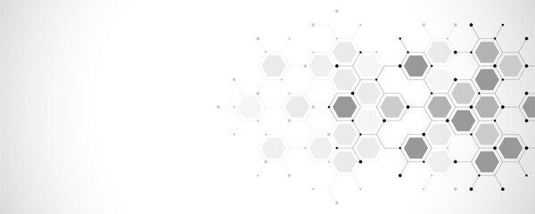 Abstract design element with geometric background of hexagons shape pattern