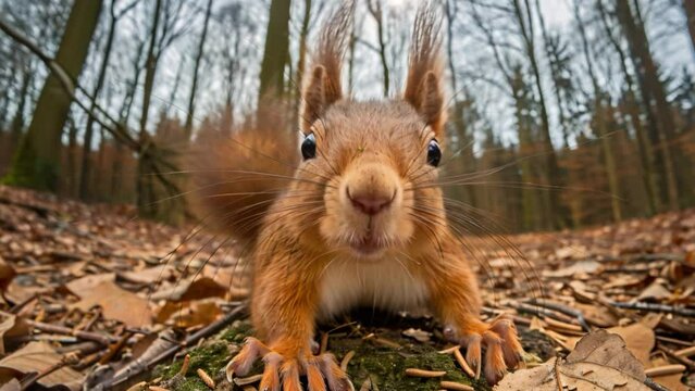 a close-up of a squirrel 