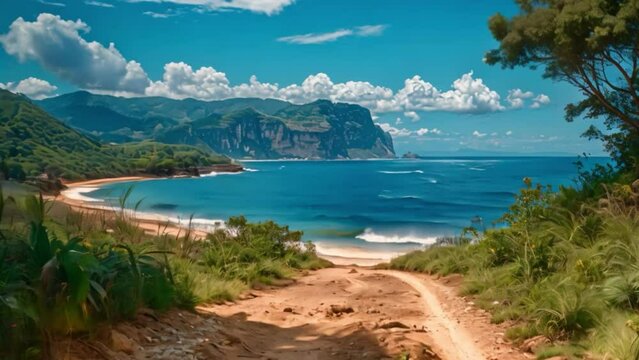 Road path leading to Coqueirinho's beach with the ocean view in Conde