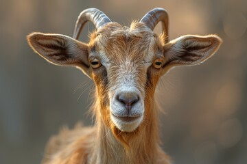 Naklejka na ściany i meble close up of a goat
