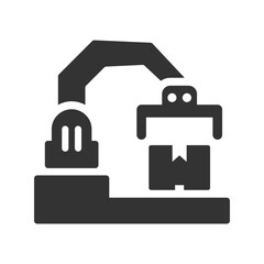 Fototapeta premium Factory automation machine Icon
