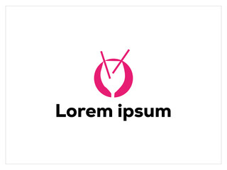 Drink logo templete design outline vector.