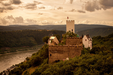 Fototapeta na wymiar Castle Sterrenberg, Kamp-Bornhofen, Rhine-Palatinate, Germany, Europe.