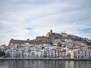 Obraz premium Dalt Vila walls in the old town of Ibiza city, capital of Ibiza island