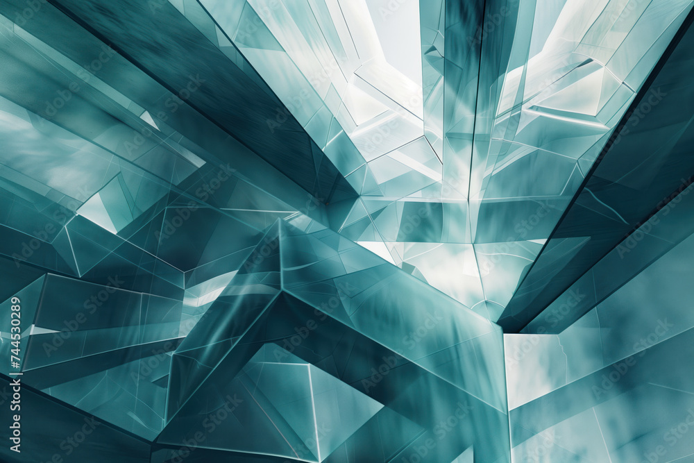 Poster abstract background with reflections and caustics. futuristic background image. created with generat