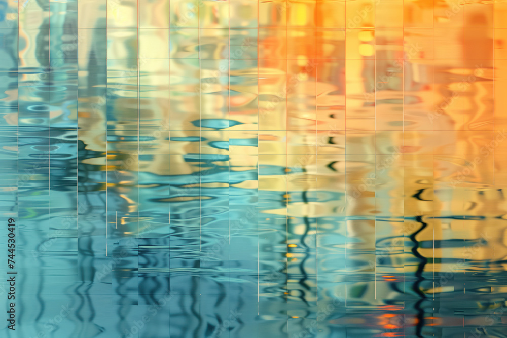 Poster abstract background with reflections and caustics. futuristic background image. created with generat