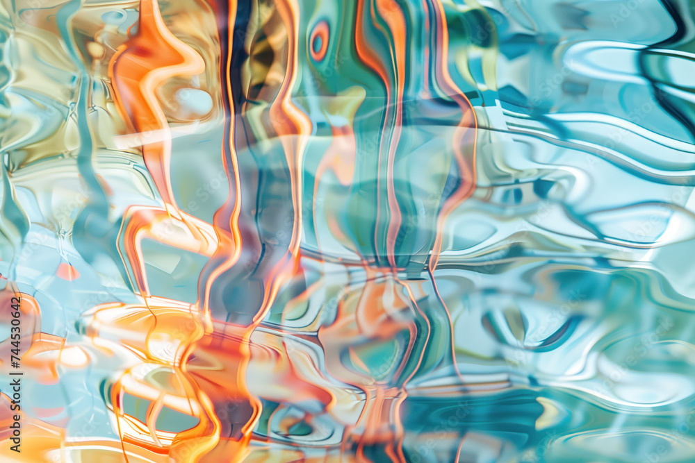 Poster abstract background with reflections and caustics. futuristic background image. created with generat