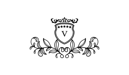 Luxury Alphabetical Crown of Thorns Logo