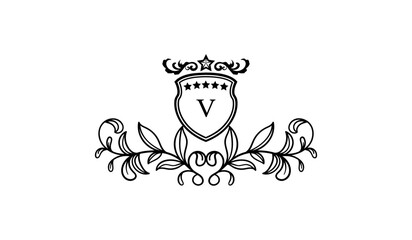 Luxury Alphabetical Crown of Thorns Logo