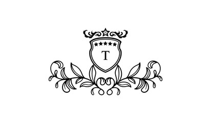 Luxury Alphabetical Crown of Thorns Logo