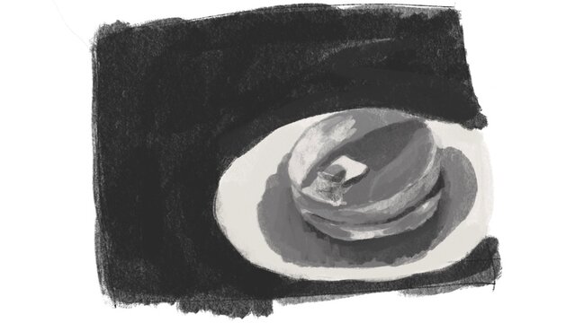 black and white hat