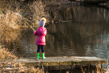 child playing in the water