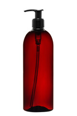 Ciemna butelka z dozownikiem, pojemnik, opakowanie na płyn, szmpon lub balsam