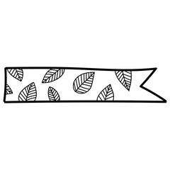 Hand drawn black white cute doodle scribble washi tape line