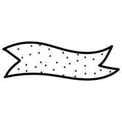 Hand drawn black white cute doodle scribble washi tape line