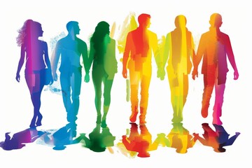 LGBTQ Pride bathroom access. Rainbow lgbtqiaa2sp colorful link diversity Flag. Gradient motley colored labor freedom LGBT rights parade festival gender awareness pride community equality