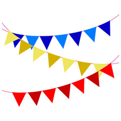 Colorful Streamer Flags Pennants Illustration