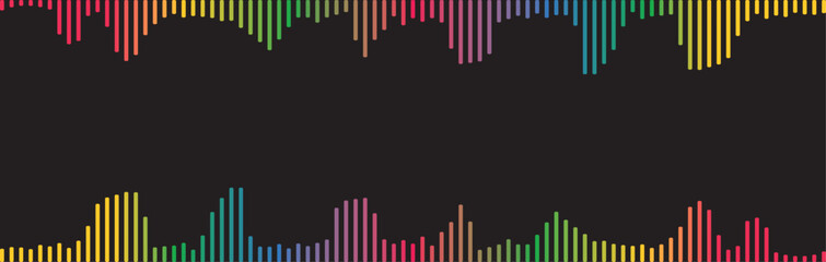 Sound waves collection. High frequency radio wave. Music equalizer. Interference voice recording. Sound wave set. Sound waves, Equalizer, Audio waves, Radio signal. Podcast Equalizer template. Vector 