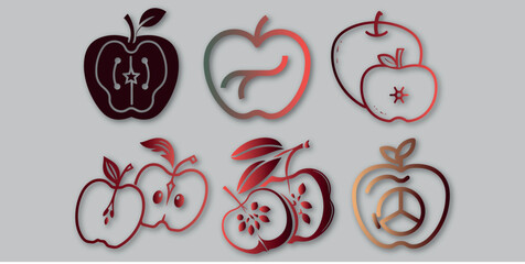Vector drawn apple design