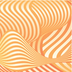 Orange background with waves for abstract printing