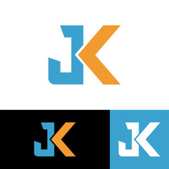 letter jk logo design vector illustration