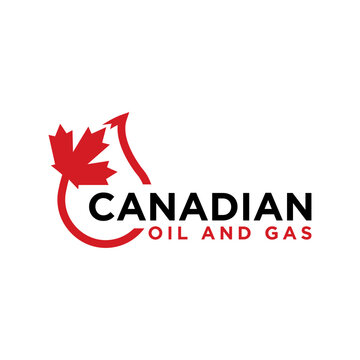 canadian oil gas logo design vector illustration