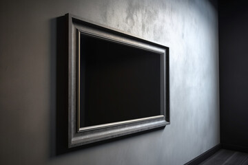 a modern horizontal wall frame on a wall сreated with Generative Ai