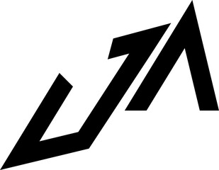Letter j a colorful icon logo design