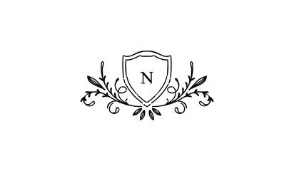 Luxury Alphabetical Shield with Wings Logo