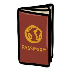 Single Passport Doodle Icon