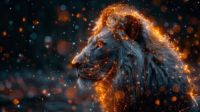 lion in energy fractal design